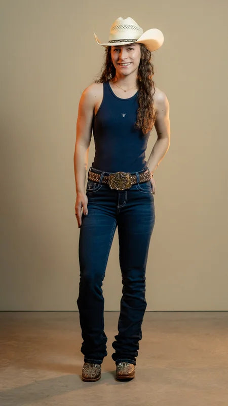 CALÇA JEANS FEMININA TEXAS FARM - BLUE RANCH - PDF054 - JEANS