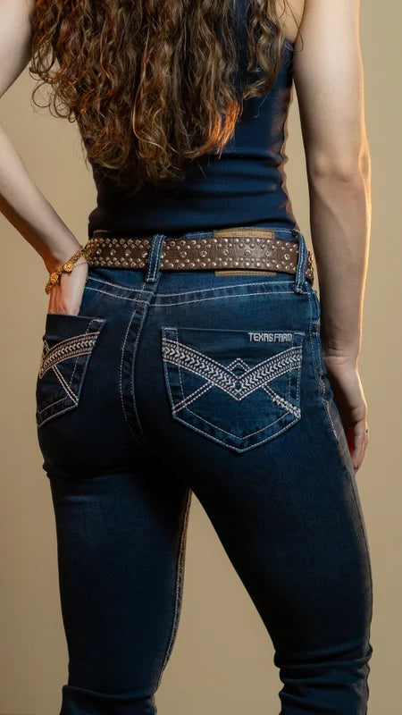 CALÇA JEANS FEMININA TEXAS FARM - BLUE RANCH - PDF054 - JEANS