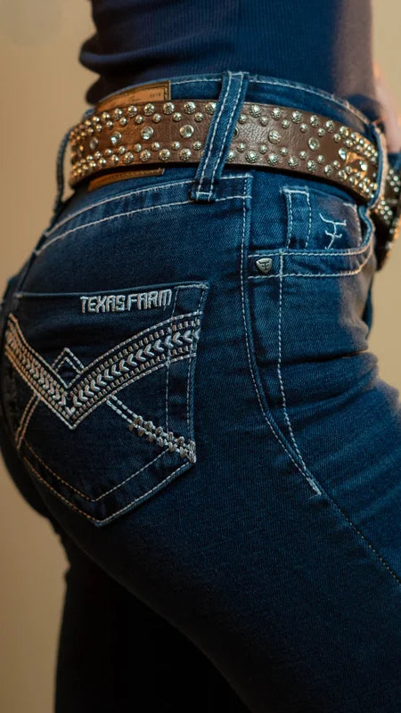 CALÇA JEANS FEMININA TEXAS FARM - BLUE RANCH - PDF054 - JEANS
