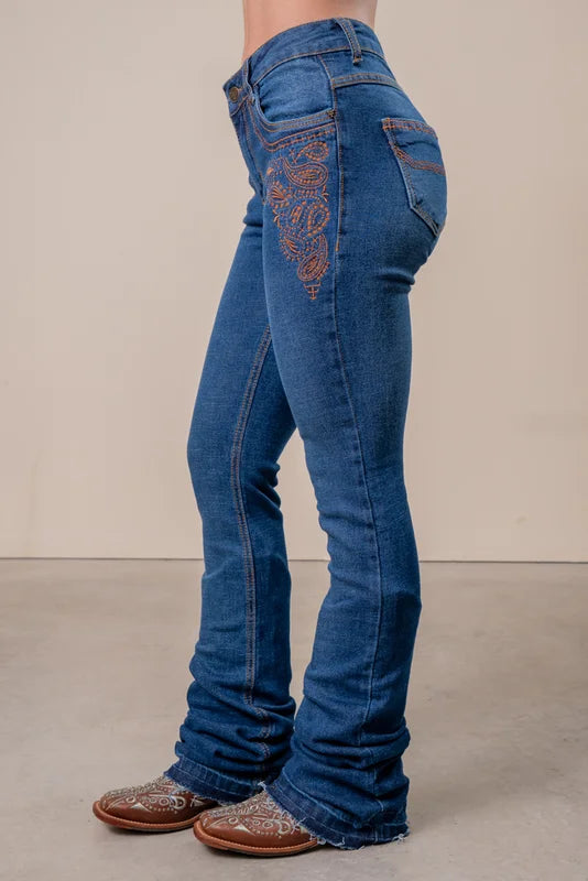 CALÇA JEANS FEMININA TEXAS FARM - VIVID - PDF024 - CARAMELO