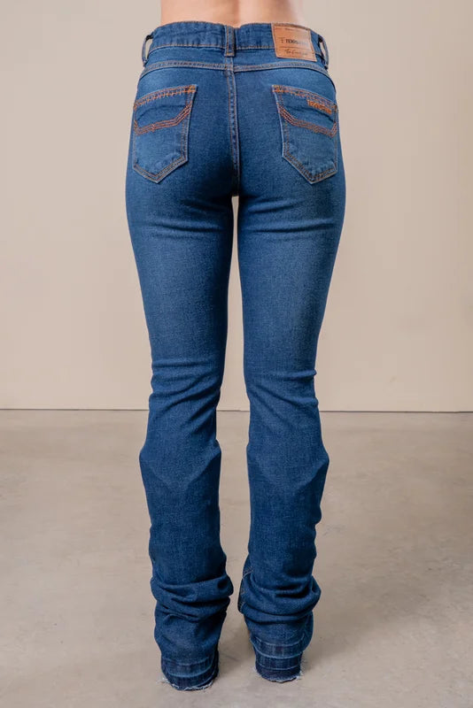 CALÇA JEANS FEMININA TEXAS FARM - VIVID - PDF024 - CARAMELO