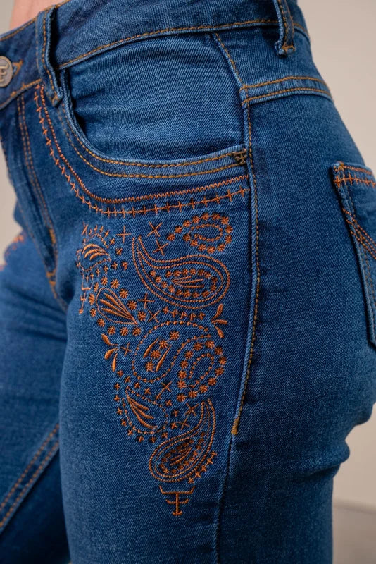 CALÇA JEANS FEMININA TEXAS FARM - VIVID - PDF024 - CARAMELO