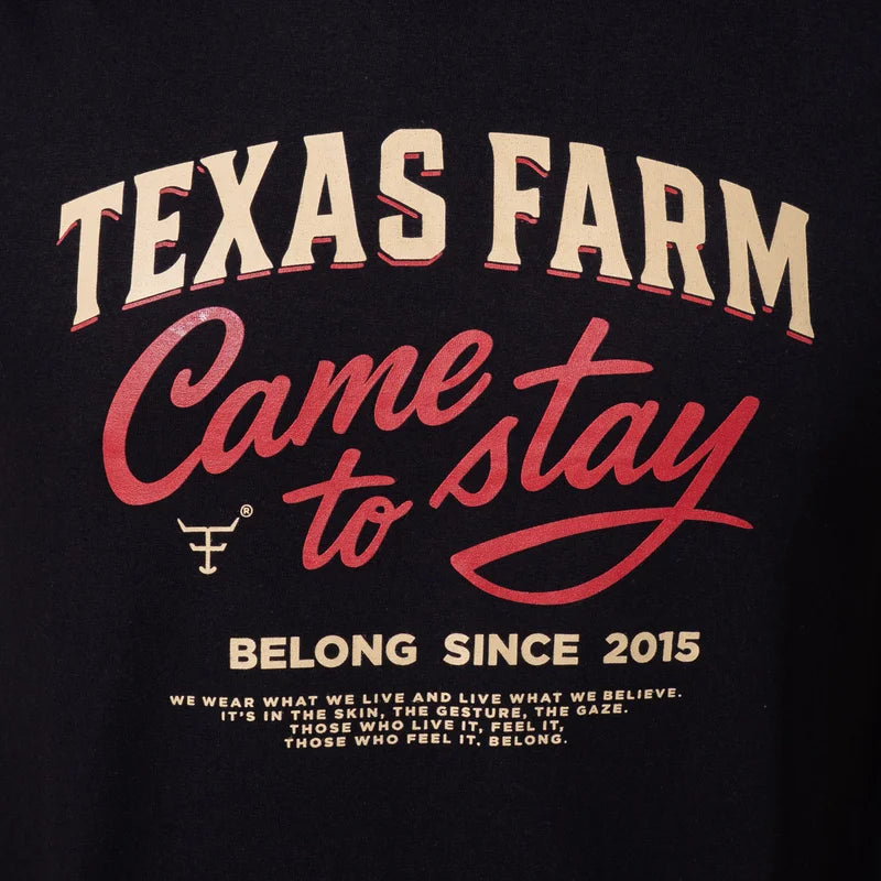 CAMISETA MASCULINA TEXAS FARM - STAY - CM694 - PRETO/ BEGE