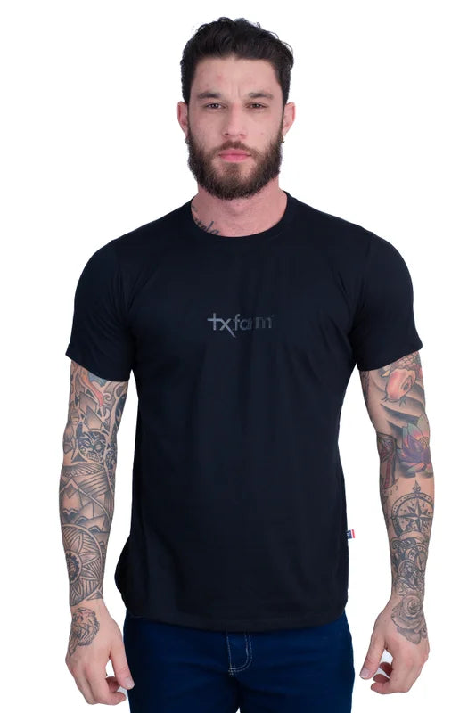 CAMISETA MASCULINA TEXAS FARM - CM617 - PRETO