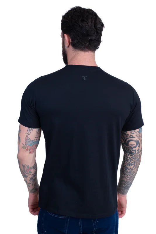 CAMISETA MASCULINA TEXAS FARM - CM617 - PRETO