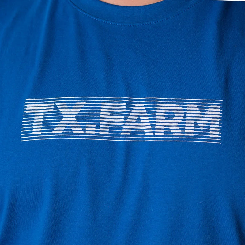 CAMISETA MASCULINA TEXAS FARM - CM682 - DO G3 AO G4 - AZUL ROYAL/ BRANCO