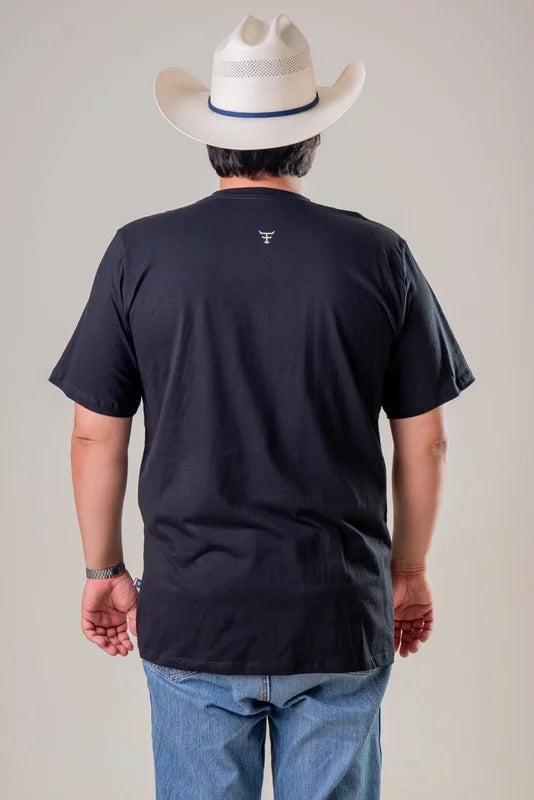 CAMISETA MASCULINA TEXAS FARM - CM681 - DO XG AO G2 - PRETO
