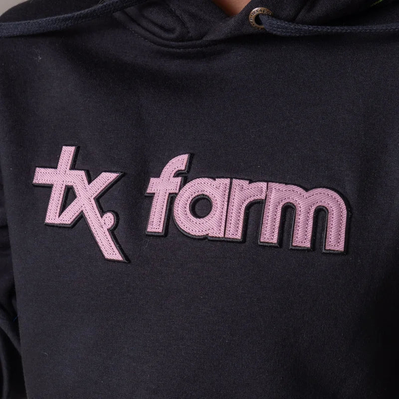 MOLETOM CROPPED FEMININO TEXAS FARM – FLORAL SILVESTRE – MCF002 – PRETO