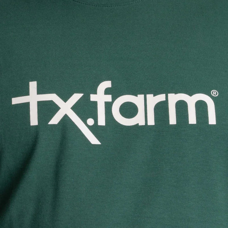 CAMISETA MASCULINA TEXAS FARM - CM258 - DO XG AO G2 - VERDE BANDEIRA/ OFF WHITE