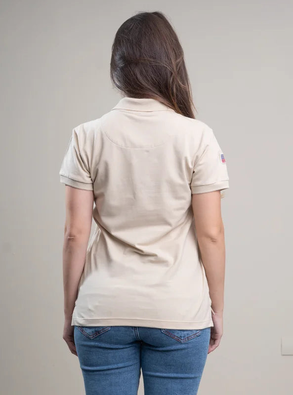 CAMISA POLO FEMININA TEXAS FARM - NEW STYLE - CPF011 - BEGE