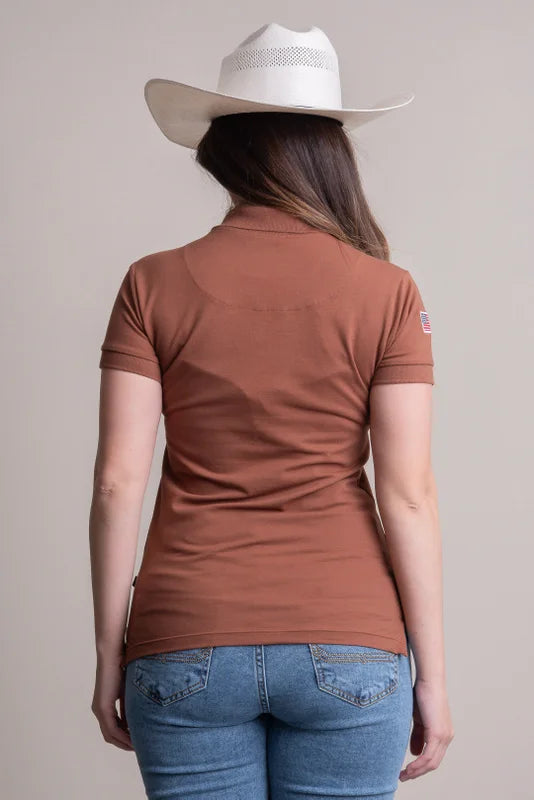 CAMISA POLO FEMININA TEXAS FARM - NEW STYLE - CPF011 - MARROM