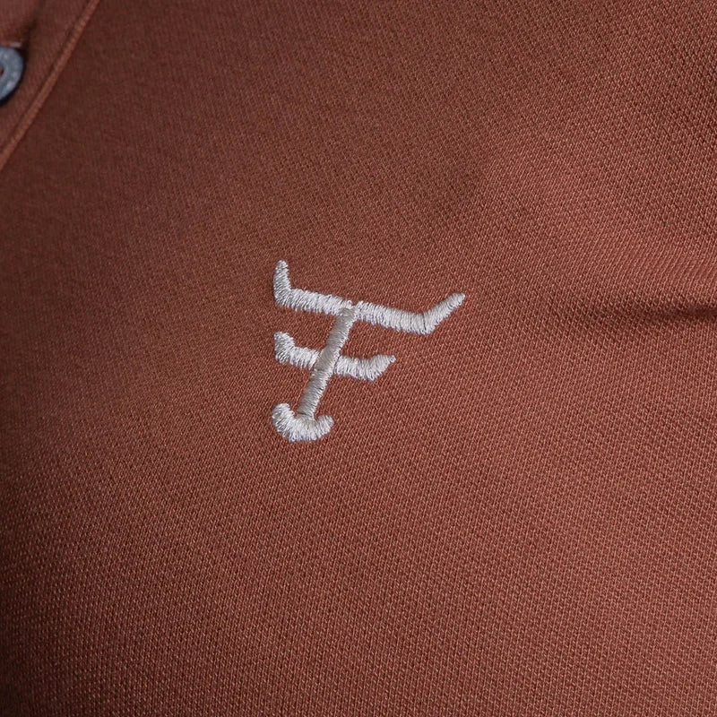 CAMISA POLO FEMININA TEXAS FARM - NEW STYLE - CPF011 - MARROM