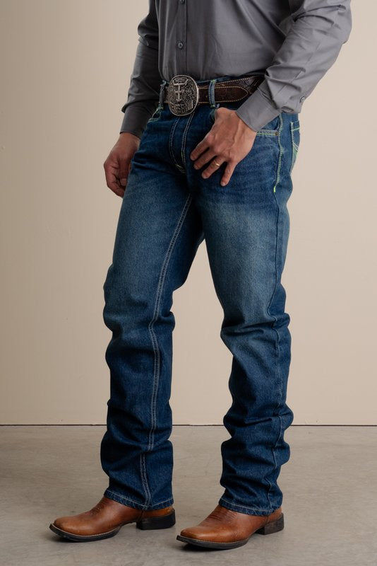 CALÇA JEANS MASCULINA TEXAS FARM - HARD 100% - PDM022 - VERDE NEON