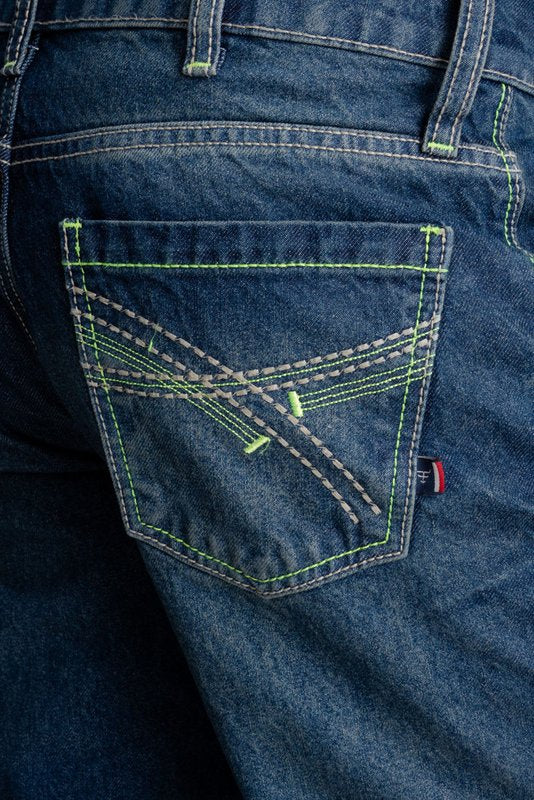 CALÇA JEANS MASCULINA TEXAS FARM - HARD 100% - PDM022 - VERDE NEON
